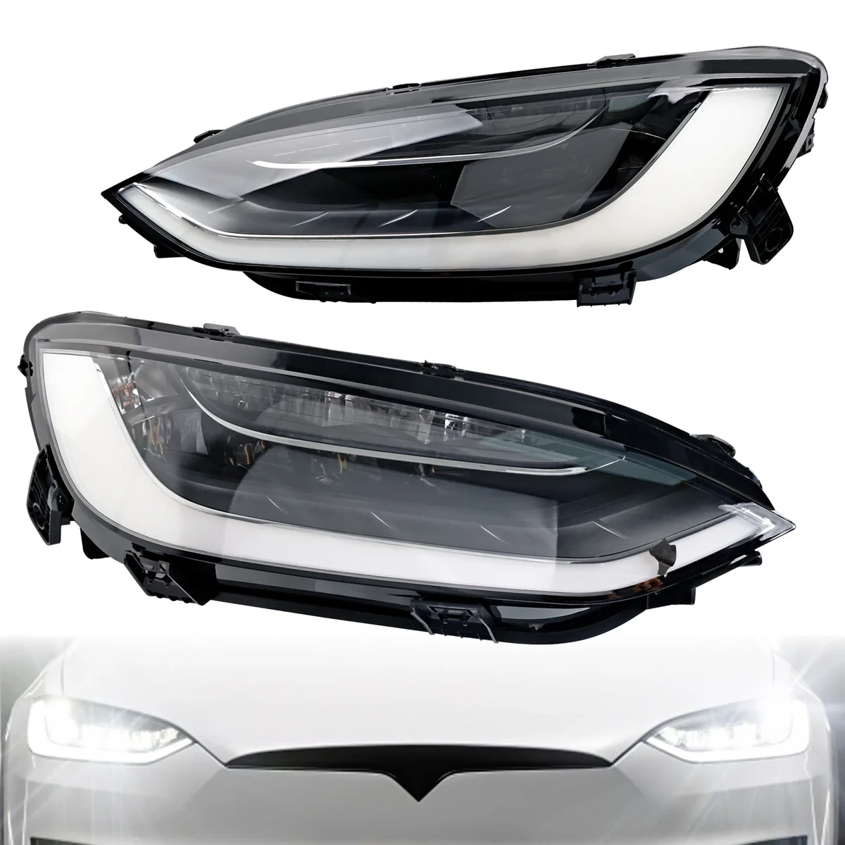 Tesla Model XHeadlight Right detail 2