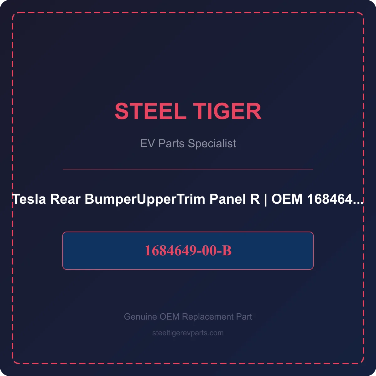 Tesla Rear BumperUpperTrim Panel R detail 1