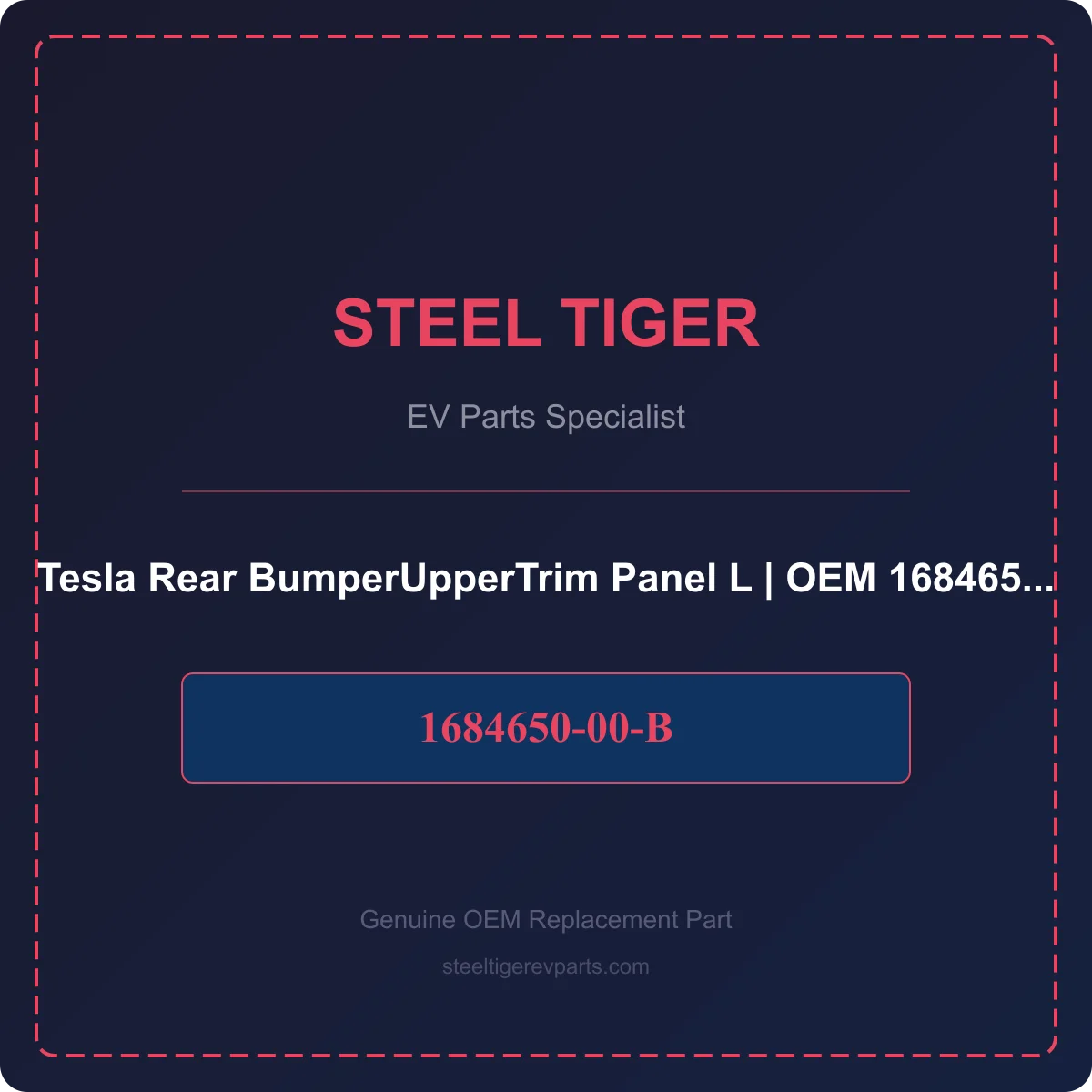 Tesla Rear BumperUpperTrim Panel L detail 1