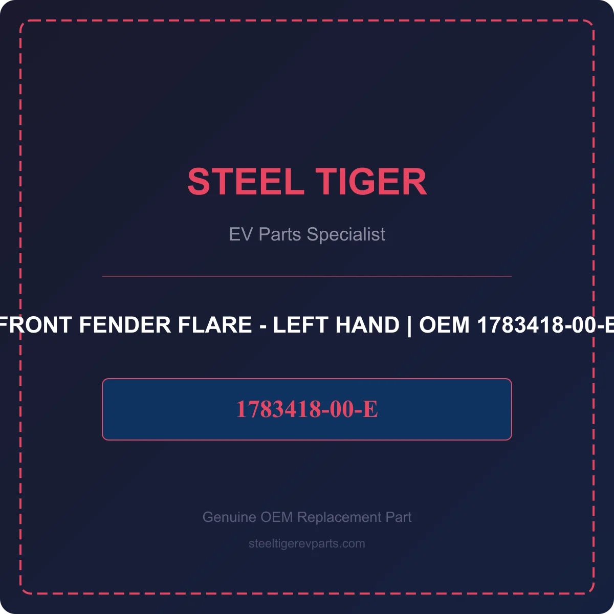 FRONT FENDER FLARE - LEFT HAND detail 1