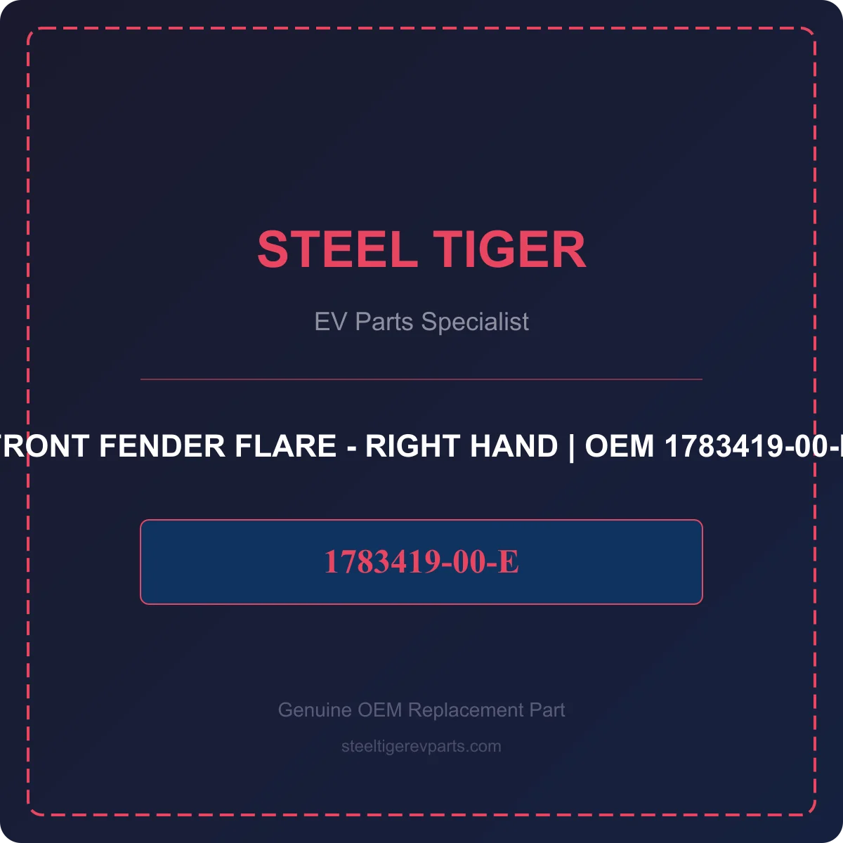FRONT FENDER FLARE - RIGHT HAND detail 1