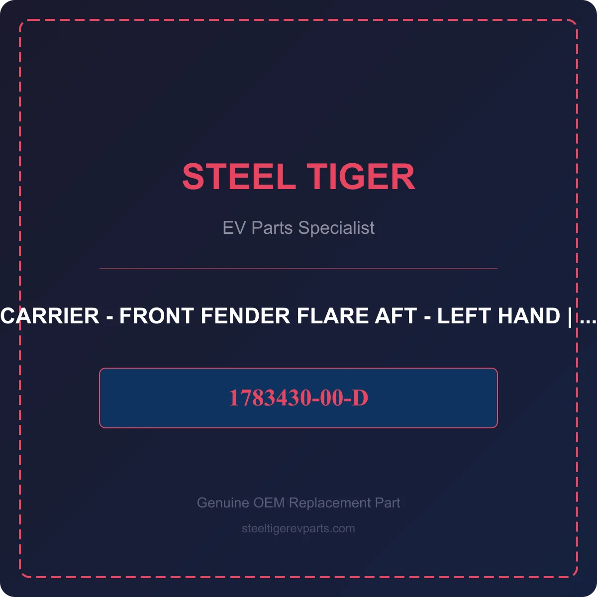 CARRIER - FRONT FENDER FLARE AFT - LEFT HAND detail 1