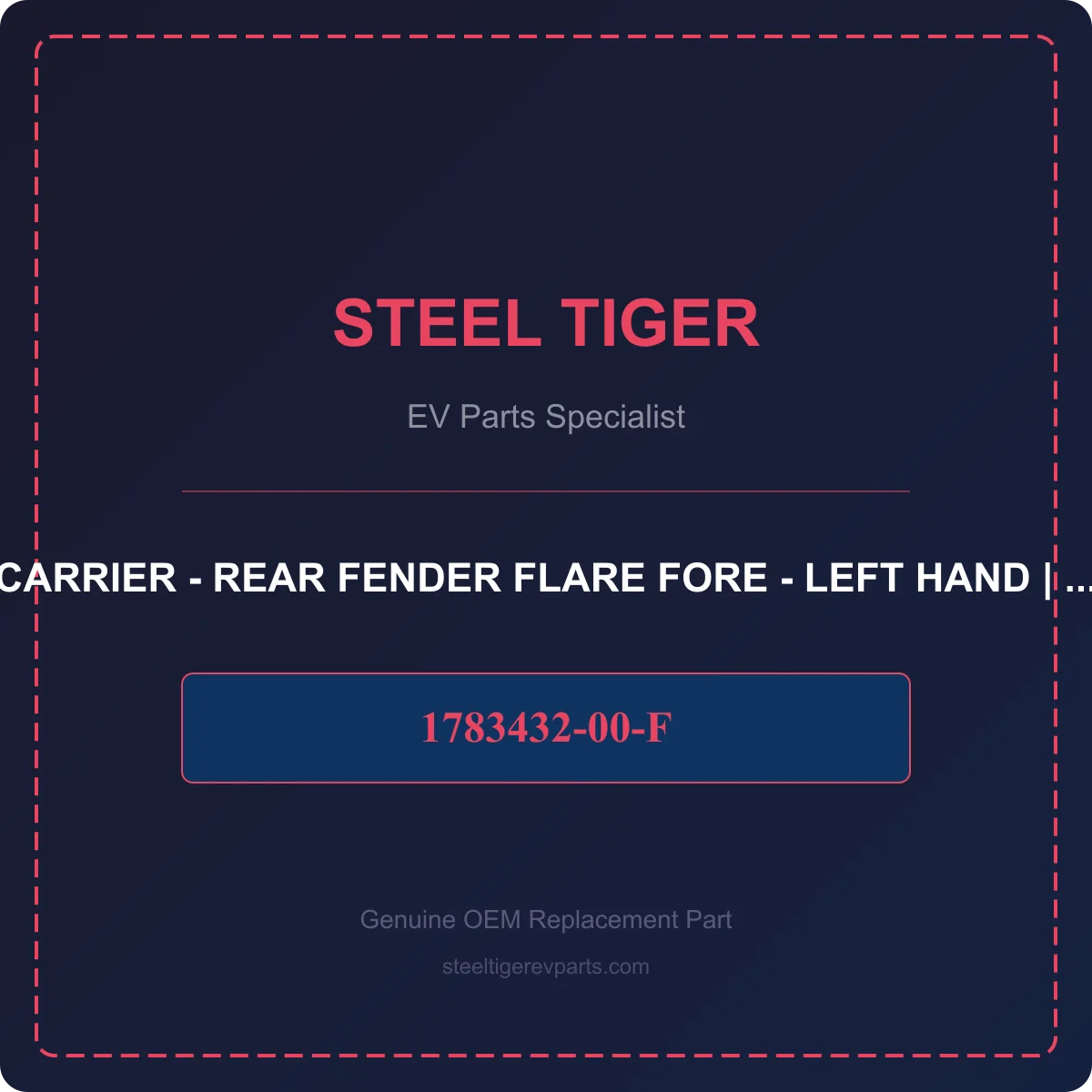 CARRIER - REAR FENDER FLARE FORE - LEFT HAND detail 1