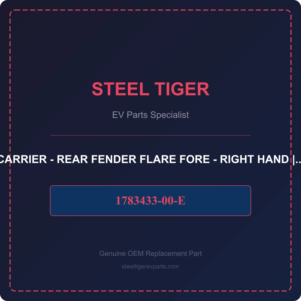 CARRIER - REAR FENDER FLARE FORE - RIGHT HAND detail 1