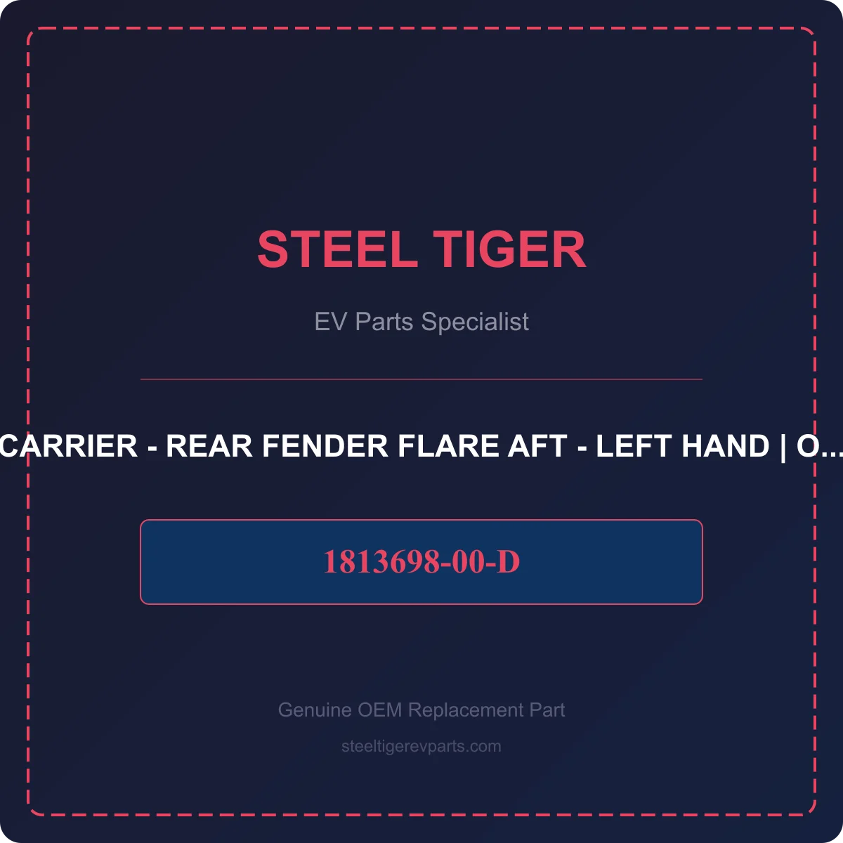 CARRIER - REAR FENDER FLARE AFT - LEFT HAND detail 1