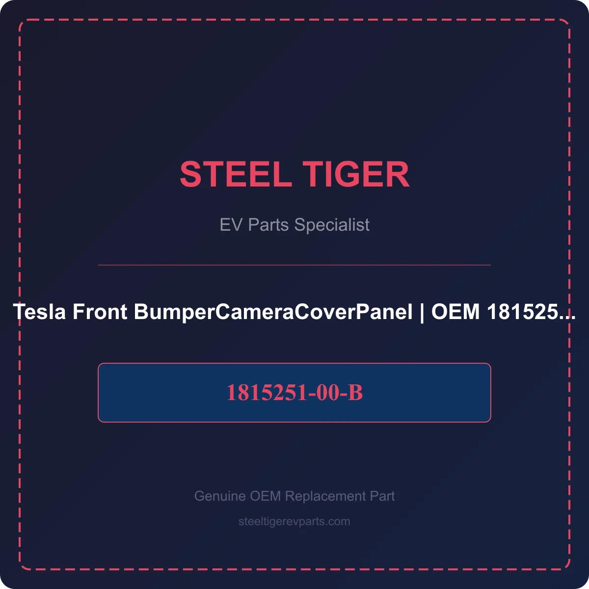Tesla Front BumperCameraCoverPanel detail 1