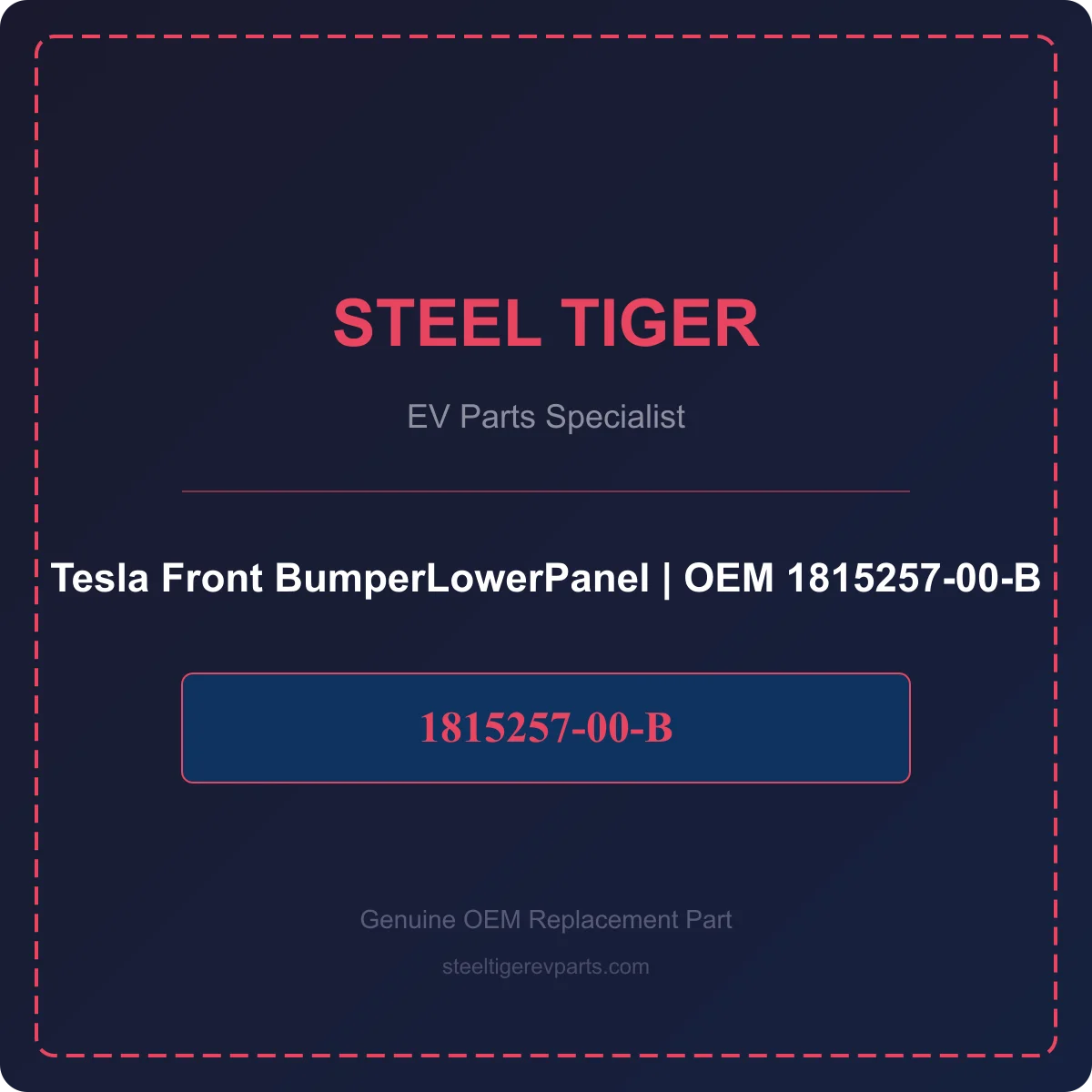 Tesla Front BumperLowerPanel detail 1