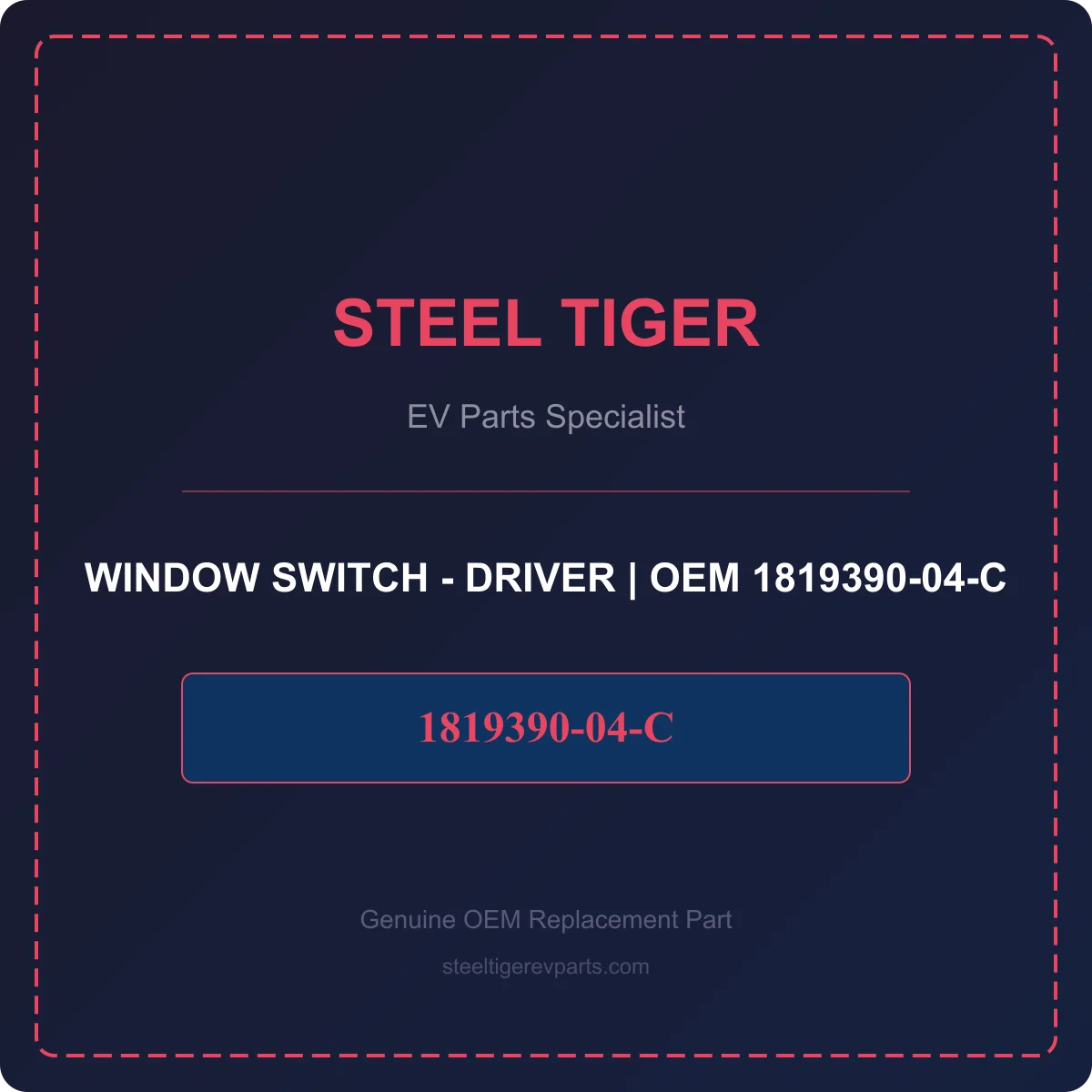 WINDOW SWITCH - DRIVER detail 1