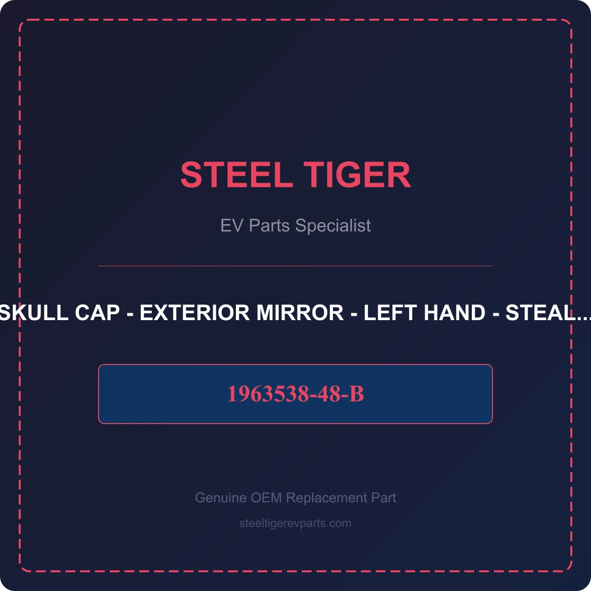 SKULL CAP - EXTERIOR MIRROR - LEFT HAND - STEALTH GREY detail 1