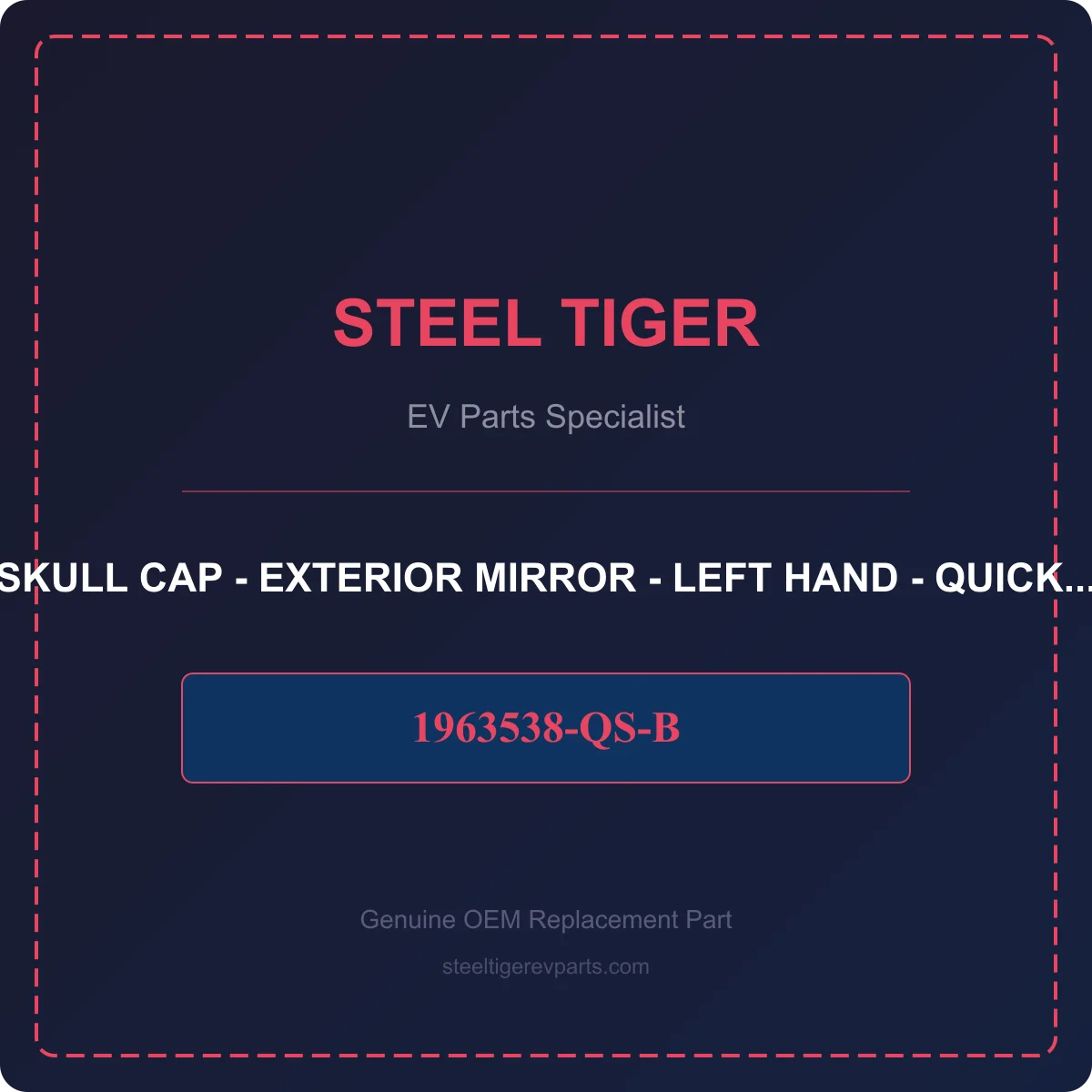 SKULL CAP - EXTERIOR MIRROR - LEFT HAND - QUICKSILVER detail 1