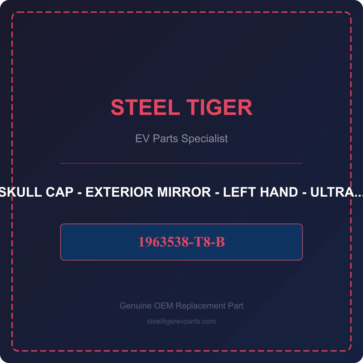 SKULL CAP - EXTERIOR MIRROR - LEFT HAND - ULTRA RED detail 1