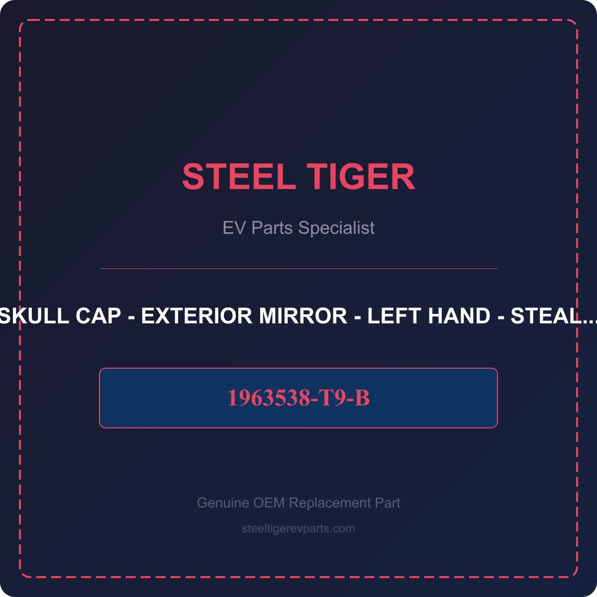 SKULL CAP - EXTERIOR MIRROR - LEFT HAND - STEALTH GREY detail 1