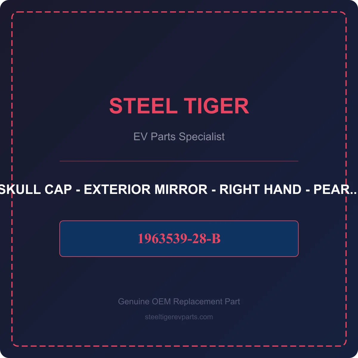 SKULL CAP - EXTERIOR MIRROR - RIGHT HAND - PEARL WHITE detail 1