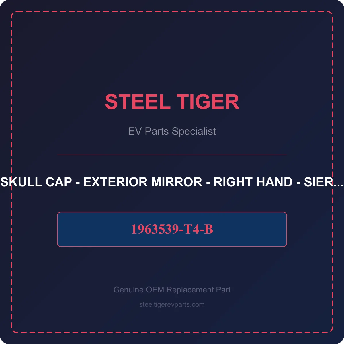 SKULL CAP - EXTERIOR MIRROR - RIGHT HAND - SIERRA BLACK detail 1