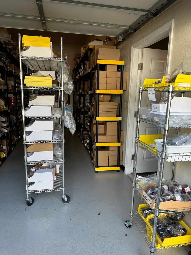 Additional parts storage area